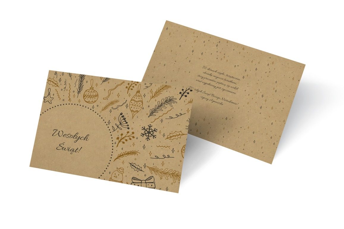 Świąteczny minimalizm w stylu eko, Święta - Kartki pocztowe | Prinvit