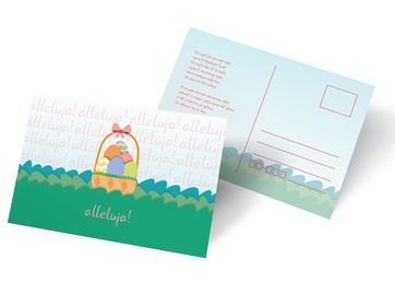 Nowoczesna grafika na Wielkanoc, Święta - Kartki pocztowe | Prinvit