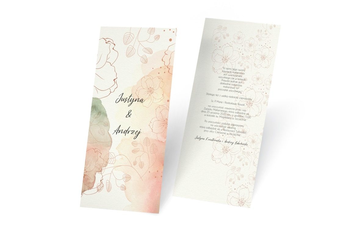 Artystyczne kwiaty, Ślub - Zaproszenia | Prinvit