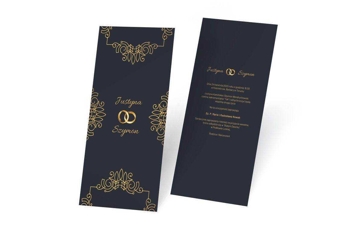 Wytworne, klasyczne połączenie, Ślub - Zaproszenia | Prinvit