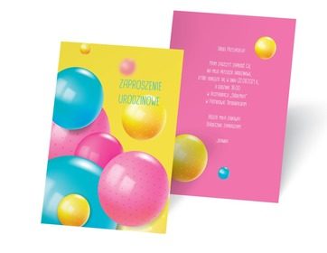 Imprezowe kulki w trójwymiarze, Urodziny - Zaproszenia | Prinvit