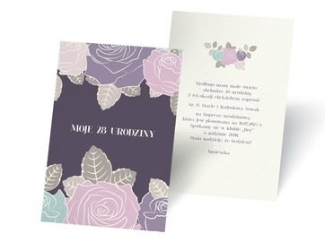 Przygaszone fiolety, Urodziny - Zaproszenia | Prinvit