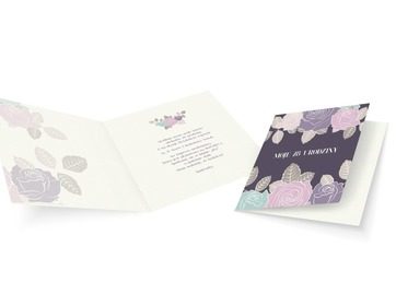 Przygaszone fiolety, Urodziny - Zaproszenia | Prinvit