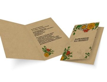 Eko w stylu folk, Urodziny - Zaproszenia | Prinvit