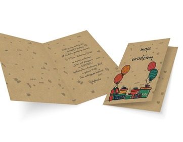 Nowoczesny, dziecięcy design, Urodziny - Zaproszenia | Prinvit