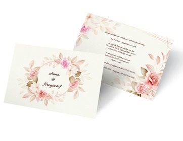 Kwiatowa lekkość i elegancja, Ślub - Zaproszenia | Prinvit