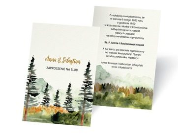 Uroczystość w otoczeniu natury, Ślub - Zaproszenia | Prinvit