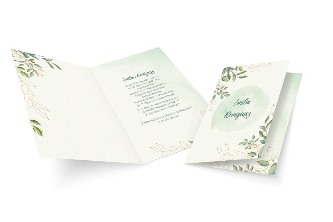 Pastelowo, eterycznie i roślinnie, Ślub - Zaproszenia | Prinvit