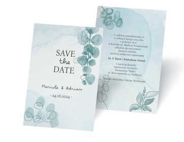 Akwarelowy minimalizm romantyczny, Ślub - Zaproszenia | Prinvit