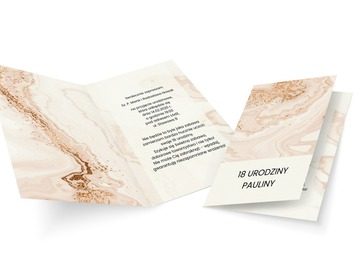 Marmurowa delikatność, Urodziny - Zaproszenia | Prinvit