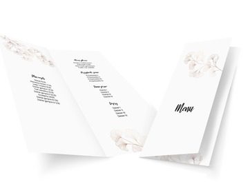 Kwiatowy minimalizm, Ślub - Menu | Prinvit