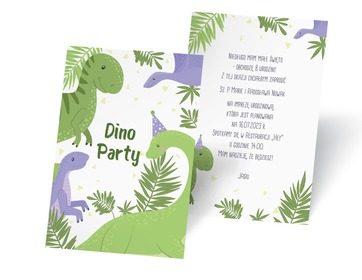 Dzieciaki lubią dinozaury, Urodziny - Zaproszenia | Prinvit