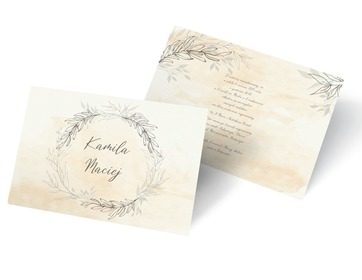Beżowa mgiełka, Ślub - Zaproszenia | Prinvit