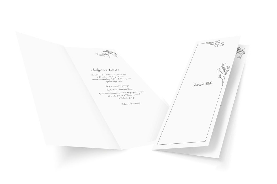 Artystyczna strona minimalizmu, Ślub - Zaproszenia | Prinvit