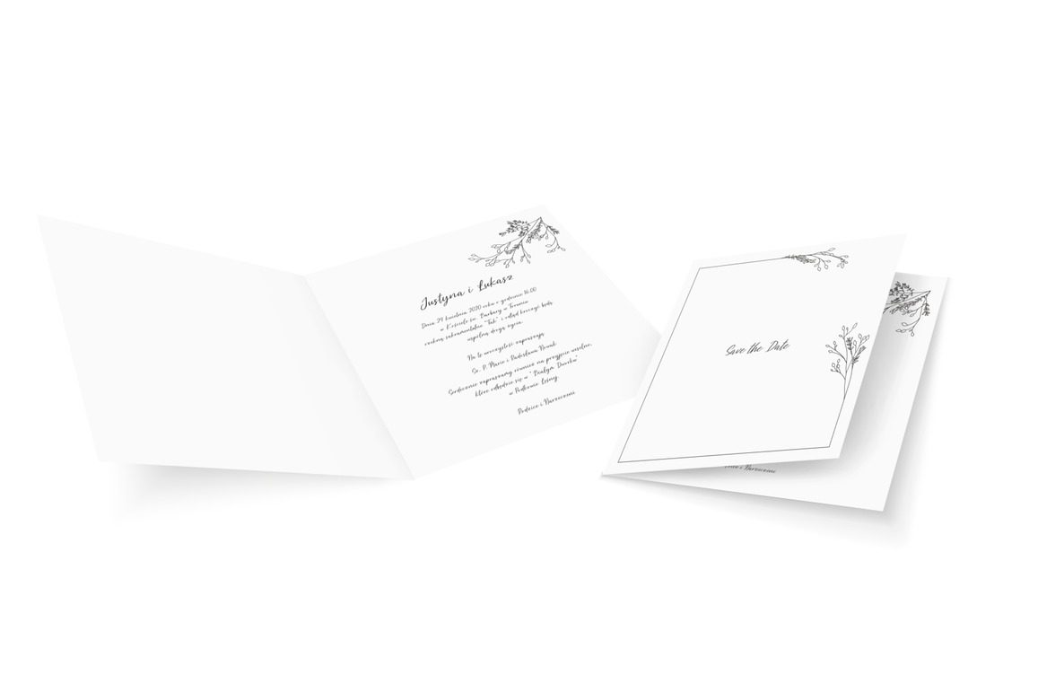 Artystyczna strona minimalizmu, Ślub - Zaproszenia | Prinvit